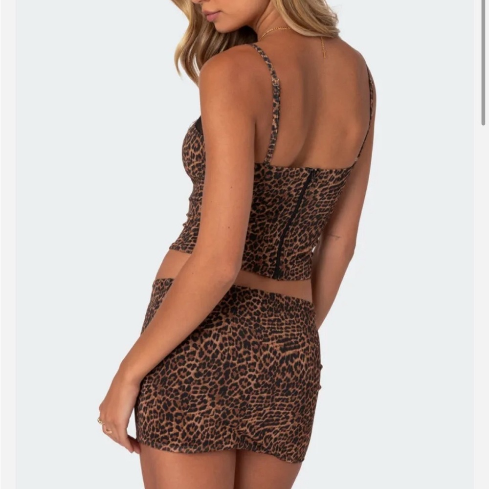 EDIKTED Edin Leopard Print Mesh Bra size XS - Picture 4 of 9